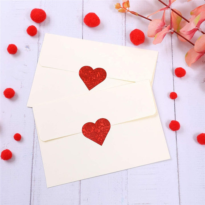 Heart Stickers for Gift Packaging & Valentine Seals