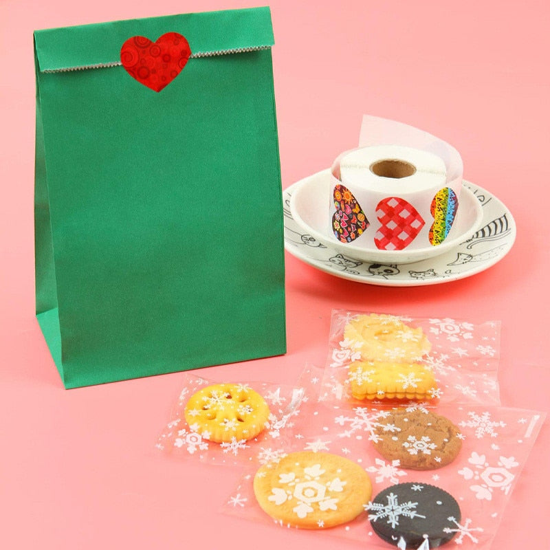 Heart Stickers for Gift Packaging & Valentine Seals