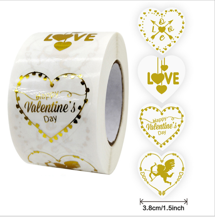 Valentine Gift Stickers for Polished Packaging