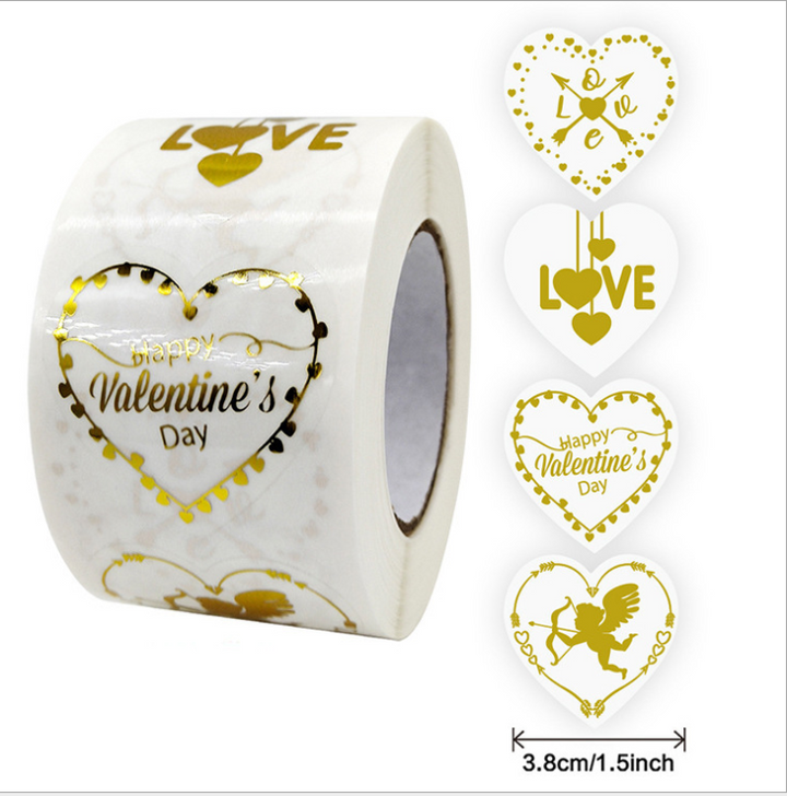 Valentine Gift Stickers for Polished Packaging