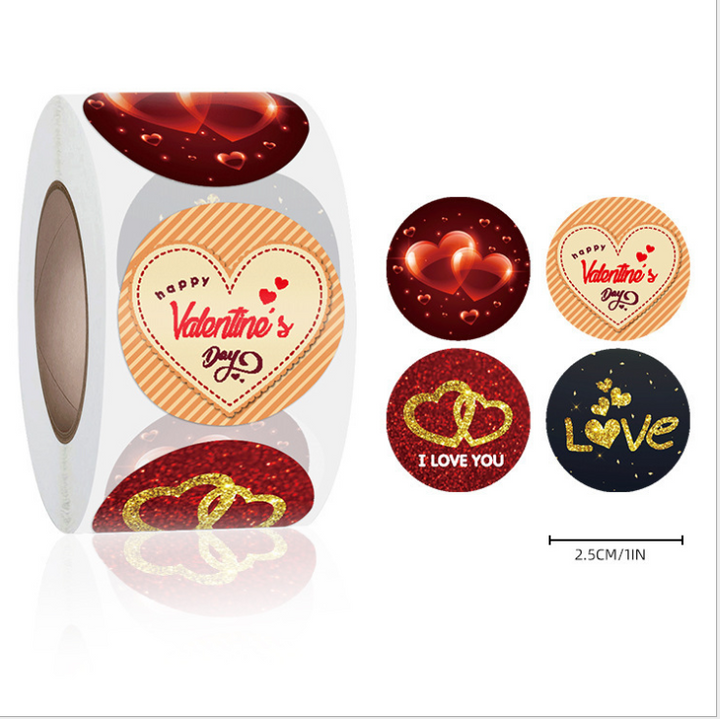 Valentine Gift Stickers for Polished Packaging