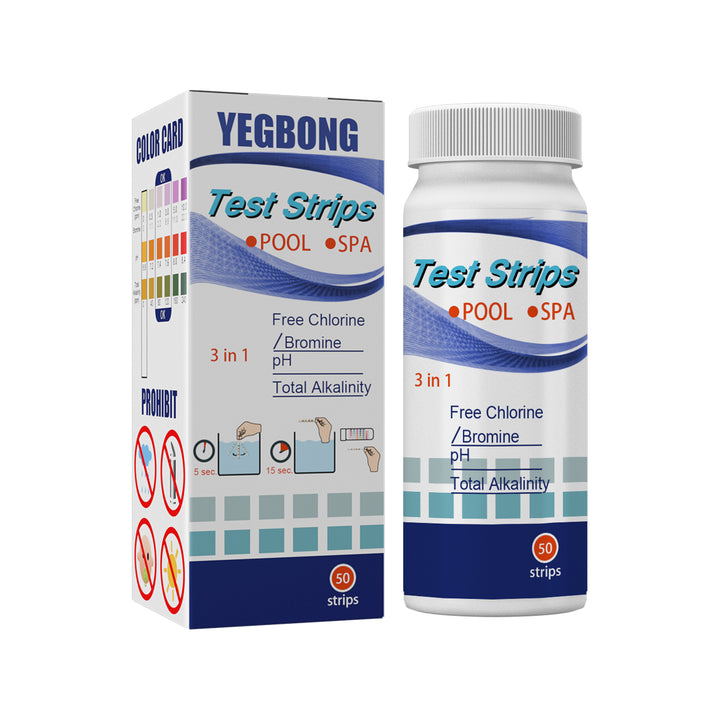 Pool Water Test Strips, 3-in-1 Chlorine pH Test Kit