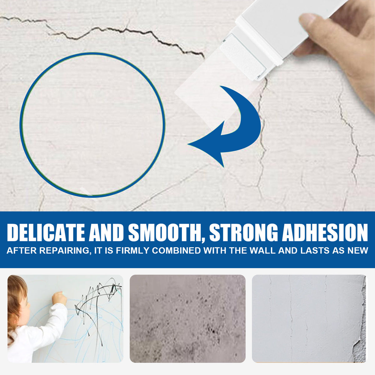 Wall Repair Roller Brush for Smooth White Touch-Ups
