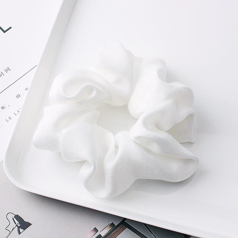 Satin Scrunchies Set – Gentle Hold Hair Ties, 4 Colors