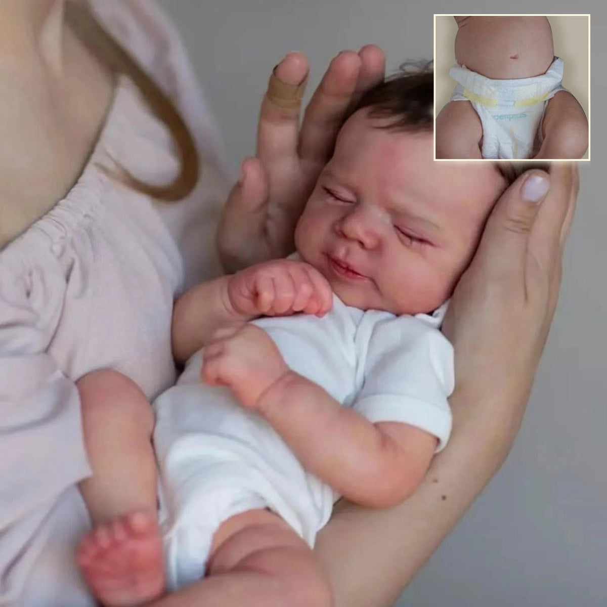 50cm Cloth Baby Doll for Lifelike Nursery Display
