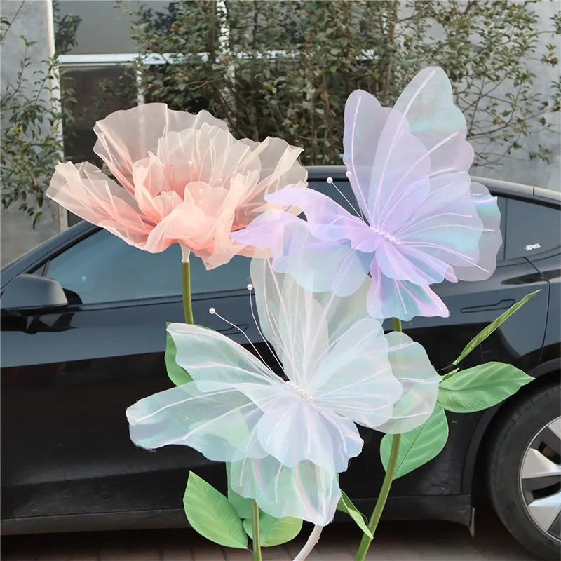 50cm Artificial Butterfly Decor for Whimsical Displays
