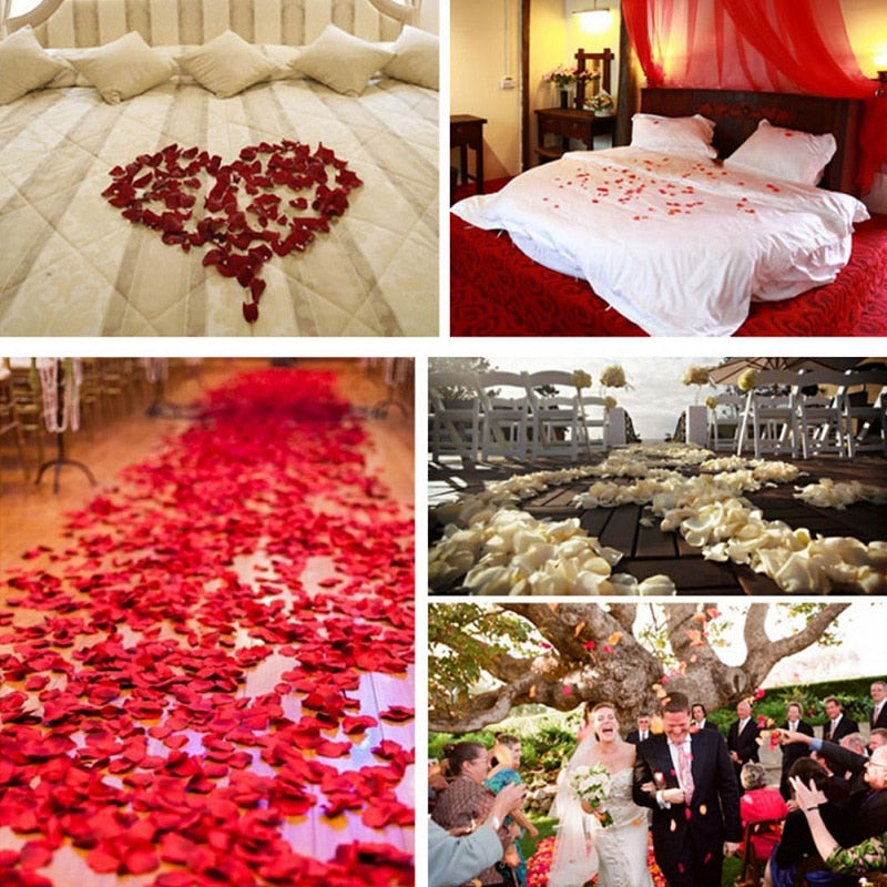 Satin Heart Petals Wedding Confetti, 50-Piece Decor