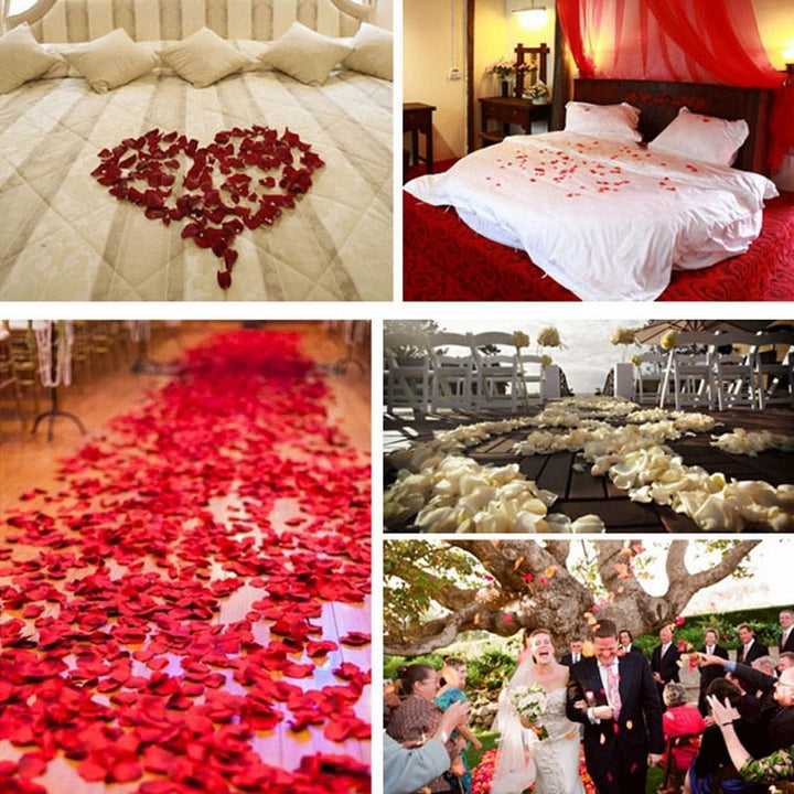 Satin Heart Petals Wedding Confetti, 50-Piece Decor