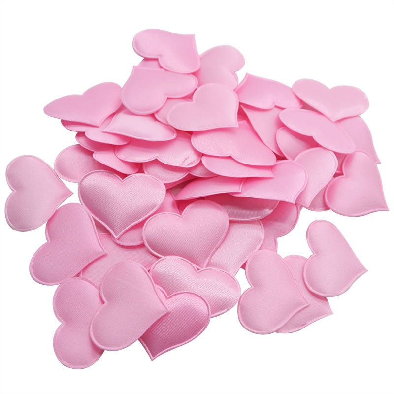 Satin Heart Petals Wedding Confetti, 50-Piece Decor