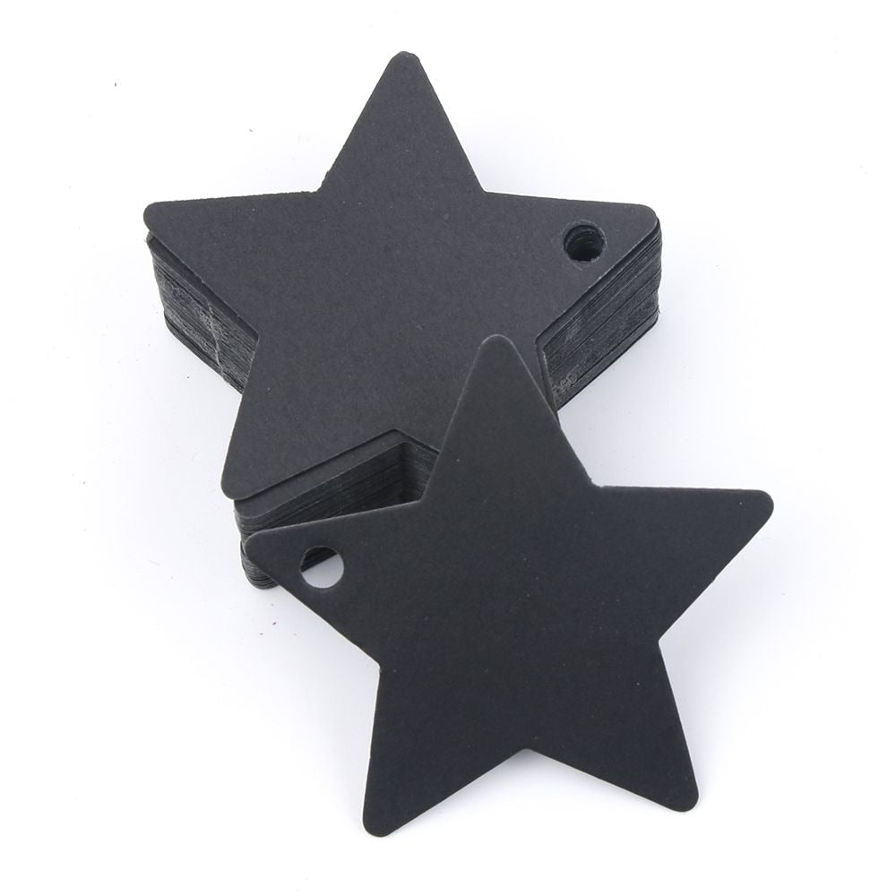 6 x 6 cm Star Gift Tags, 50pc Kraft Paper Labels