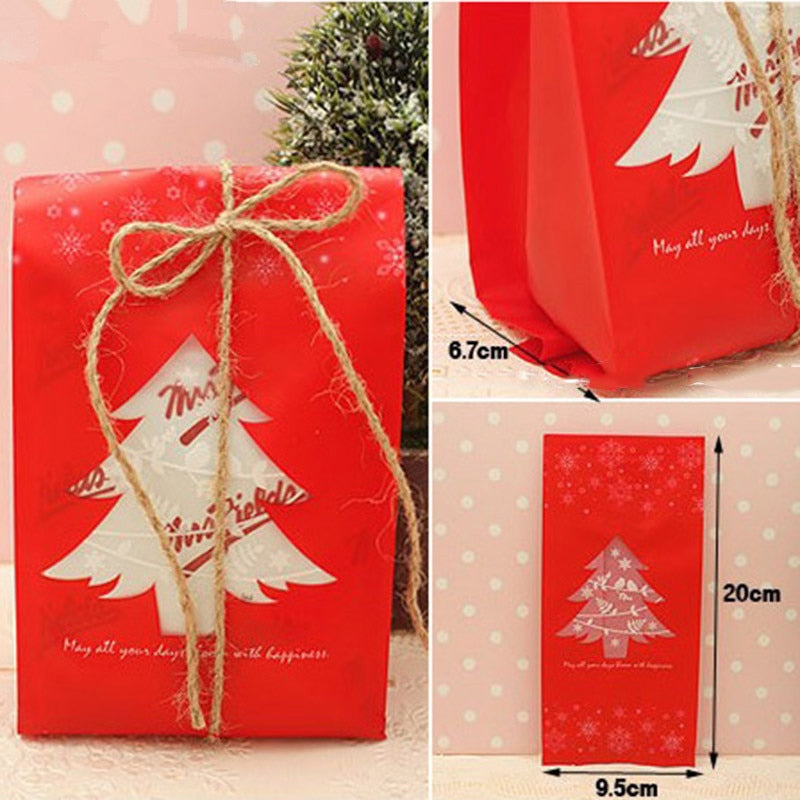 Christmas Treat Bags, 50pcs Red & Green Gift Bags