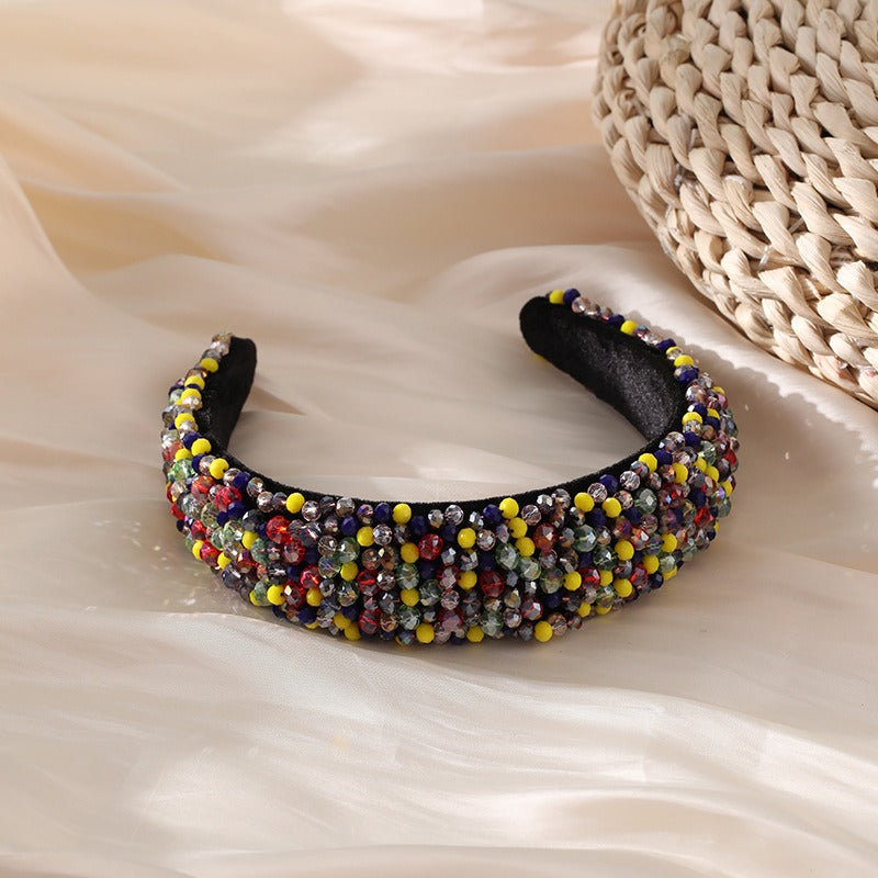 Beaded Crystal Headband for Glamorous Occasion Style