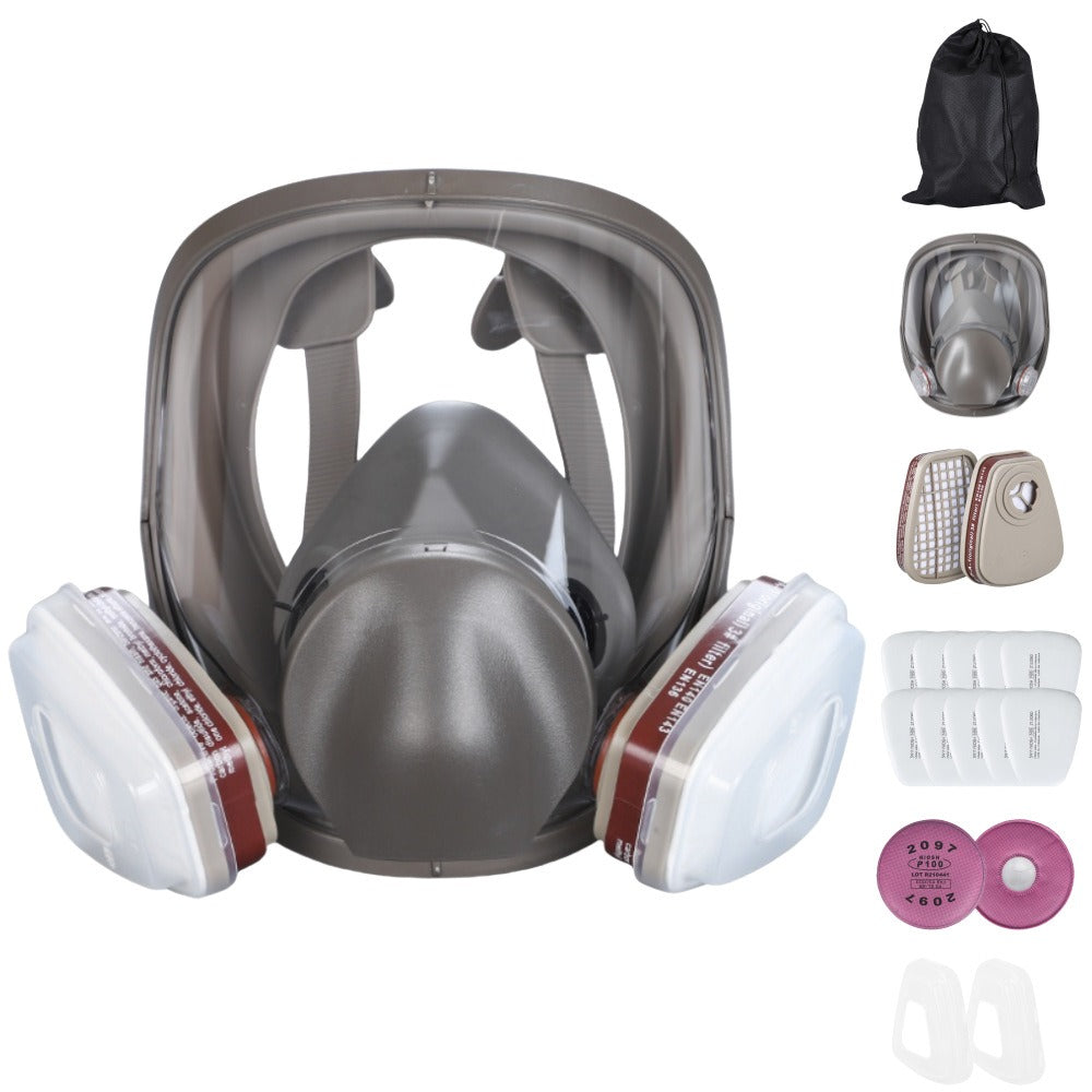Full‑Face Respirator for Spray Painting — P100 Protection