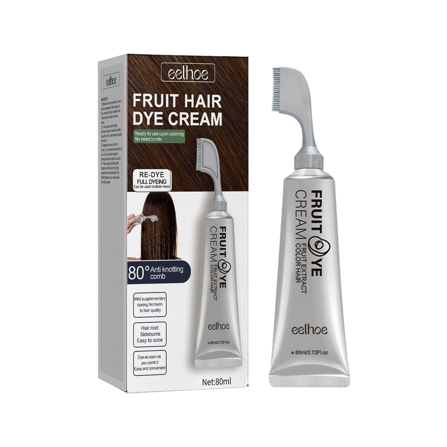 Fruit Hair Dye Cream for Easy At-Home Gray Coverage