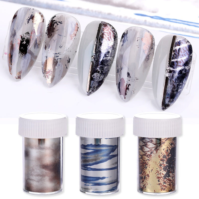 Holographic Nail Foil Transfer Stickers — 24-50 Sparkly