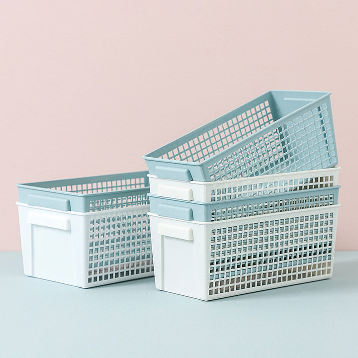 Desktop Snack Storage Basket, Hollow Plastic Organizer