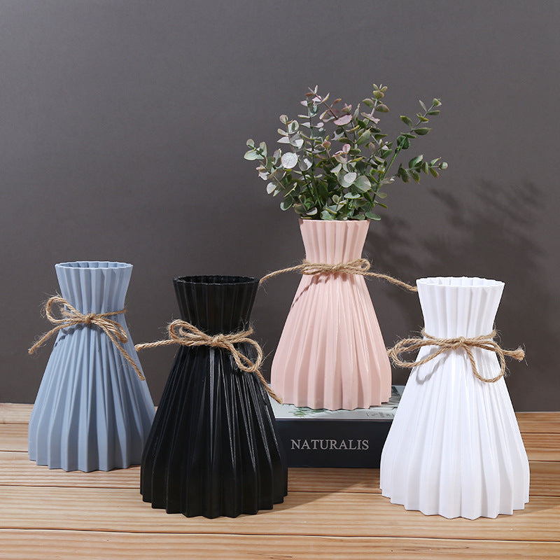 Modern Pleated Vase for Real or Artificial Flowers