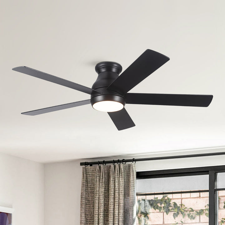 Low Profile 52 Inch Ceiling Fan with LED Light and Remote