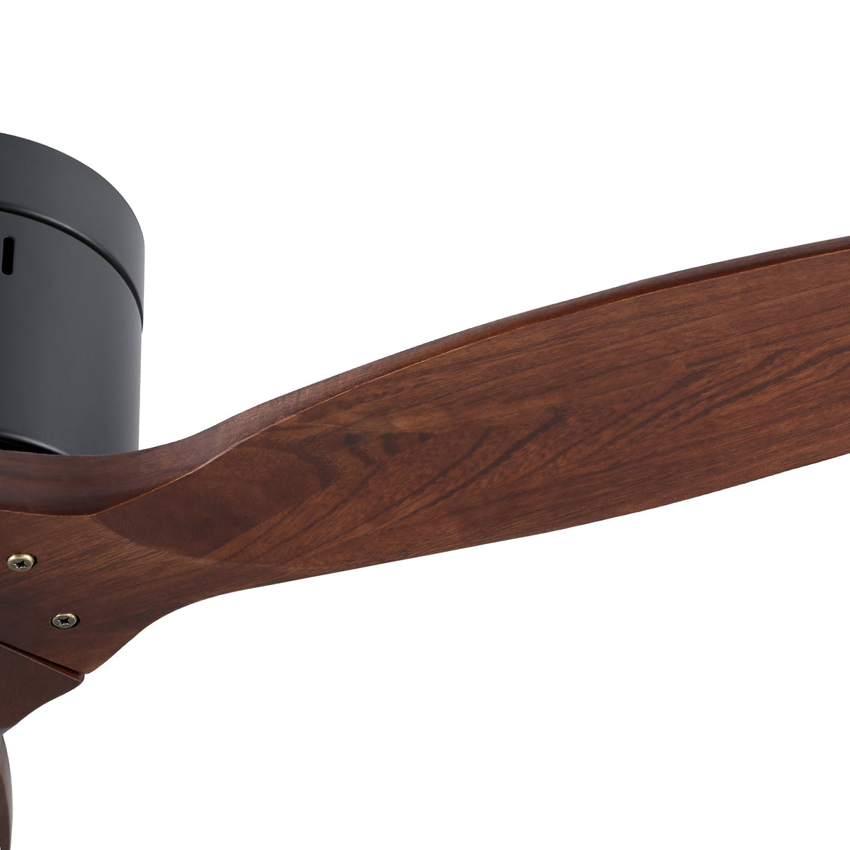 Farmhouse Flush Mount Ceiling Fan, Reversible Wood Blades
