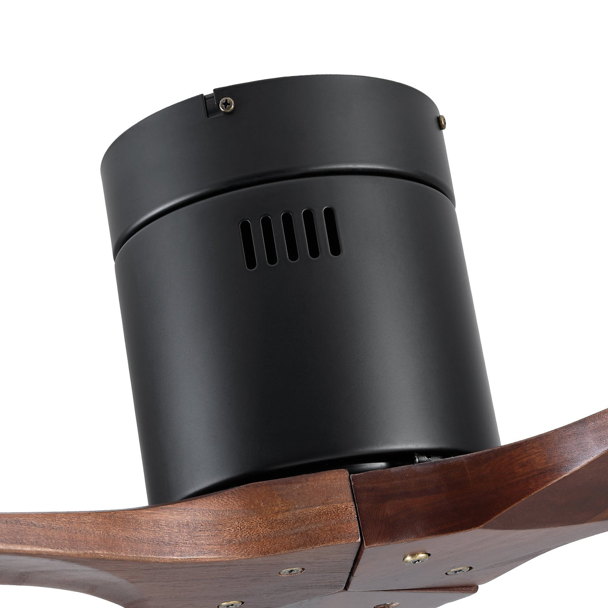 Farmhouse Flush Mount Ceiling Fan, Reversible Wood Blades