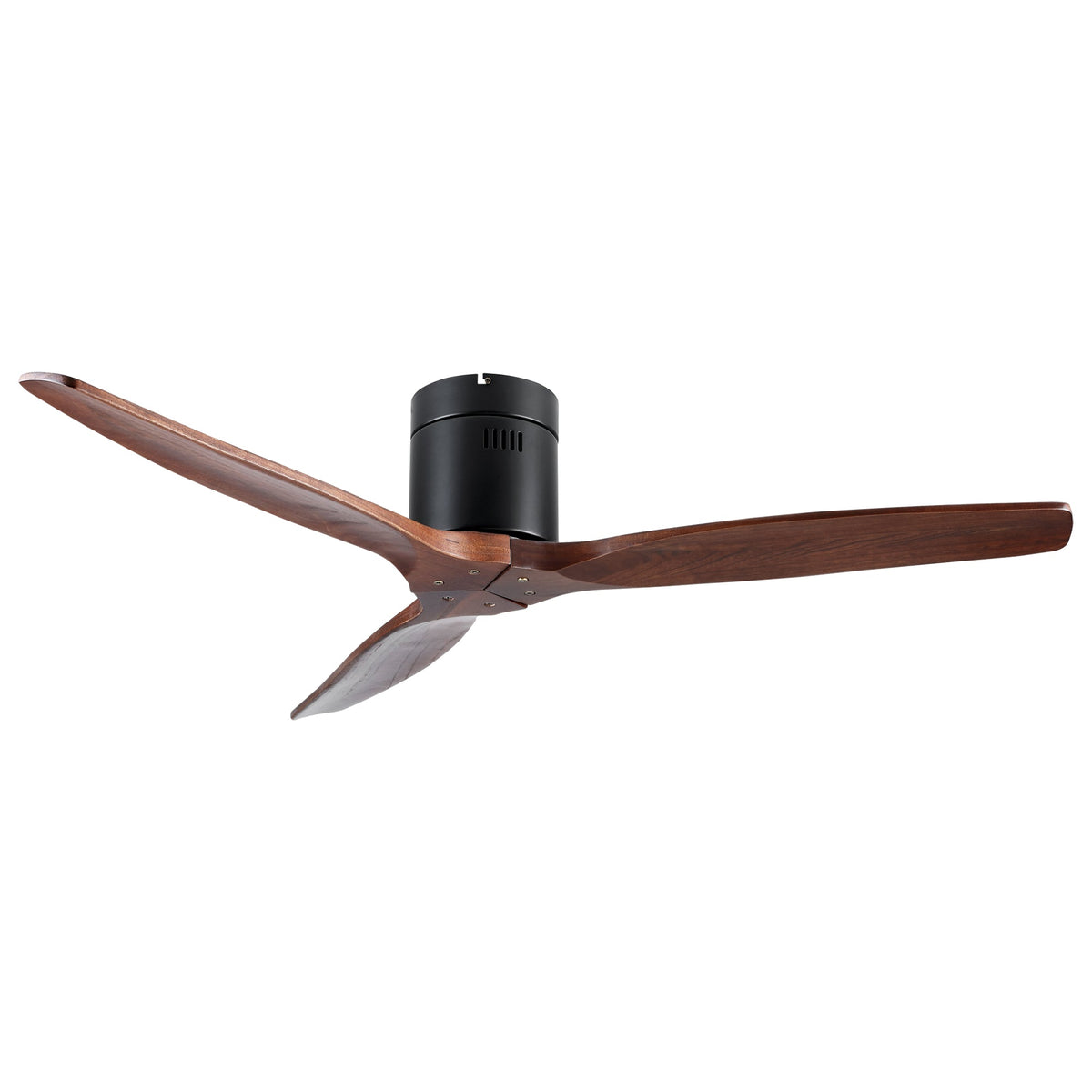 Farmhouse Flush Mount Ceiling Fan, Reversible Wood Blades