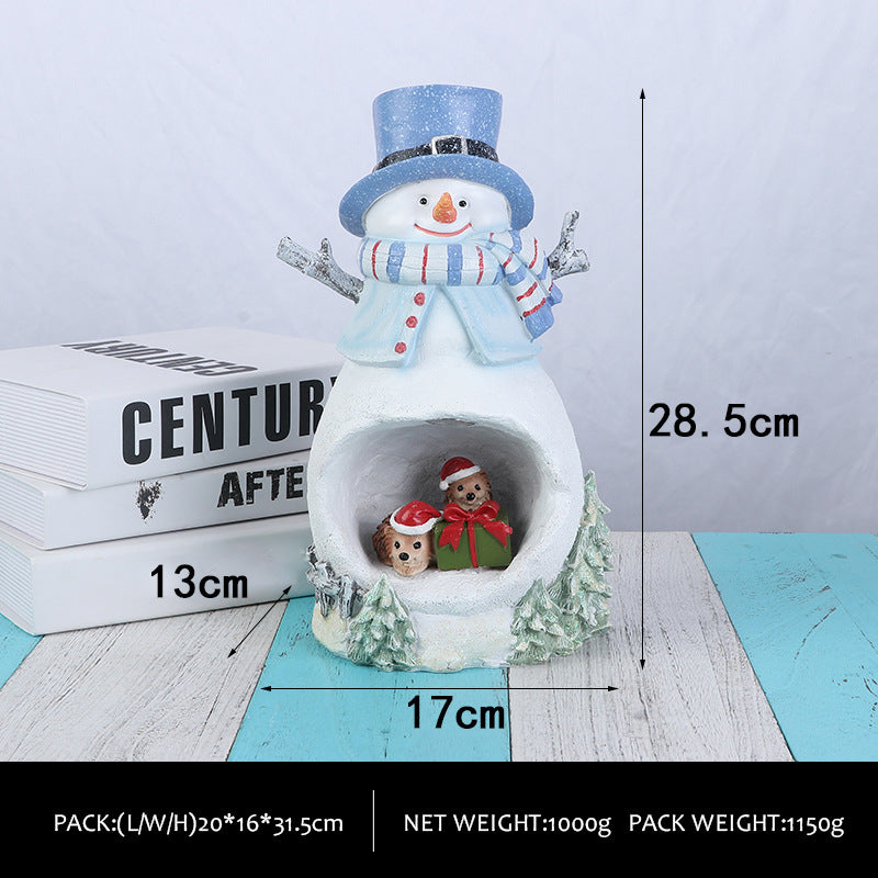 Christmas Snowman Decorations With Cozy LED Lights