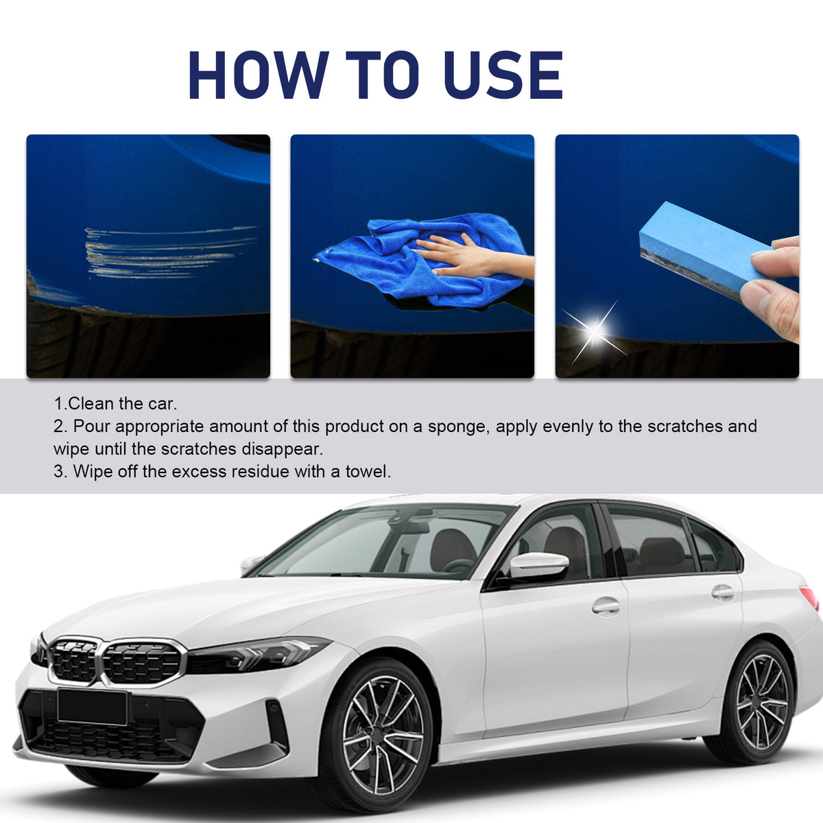 Car Scratch Remover for Mild Paint Scuffs & Marks