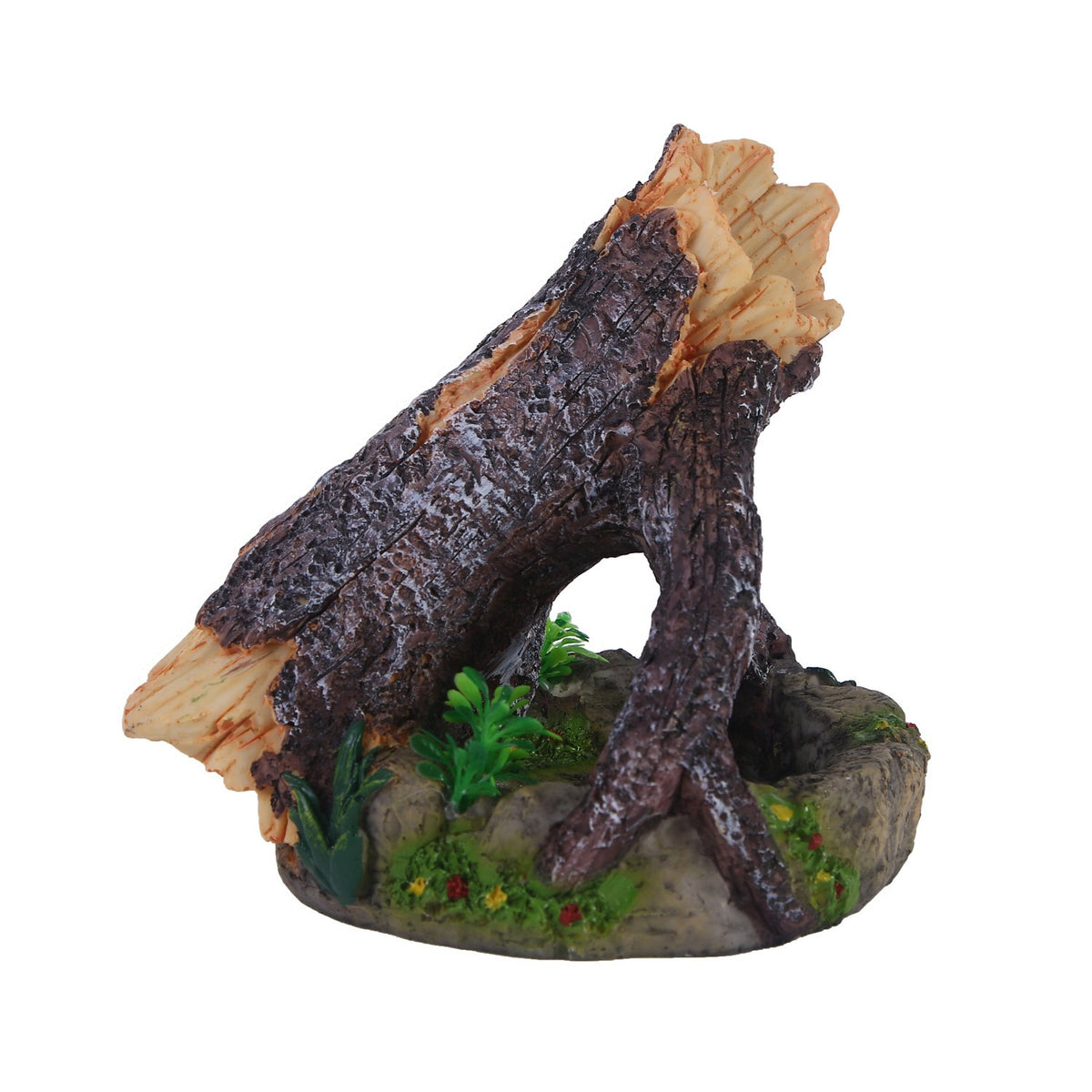Fish Tank Log Hideout Cave for Shy Fish, Resin Bark