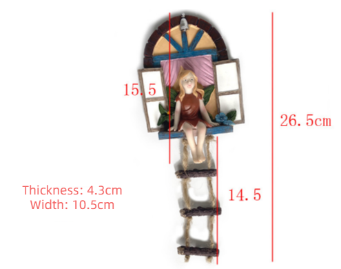Outdoor Fairy Window Garden Decor for Fences and Walls