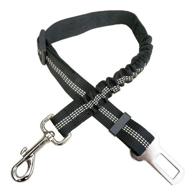 Dog Car Safety Belt with Shock-Absorbing Elastic Strap