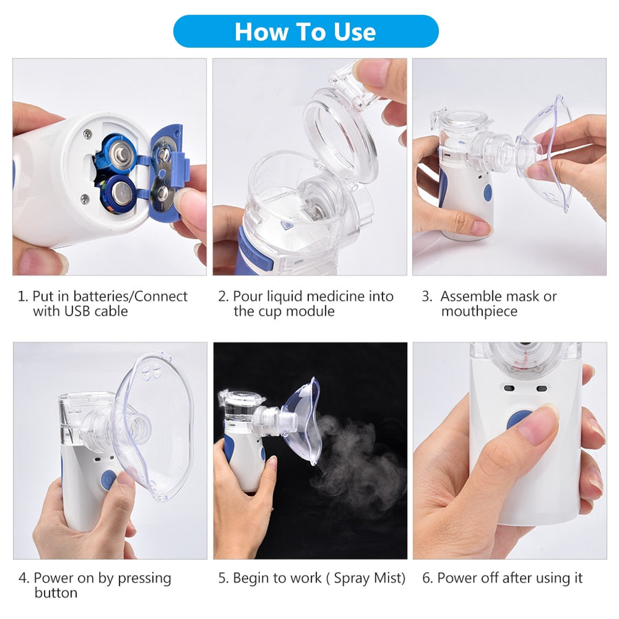 Portable Mesh Nebulizer — Silent Asthma Relief for Adults