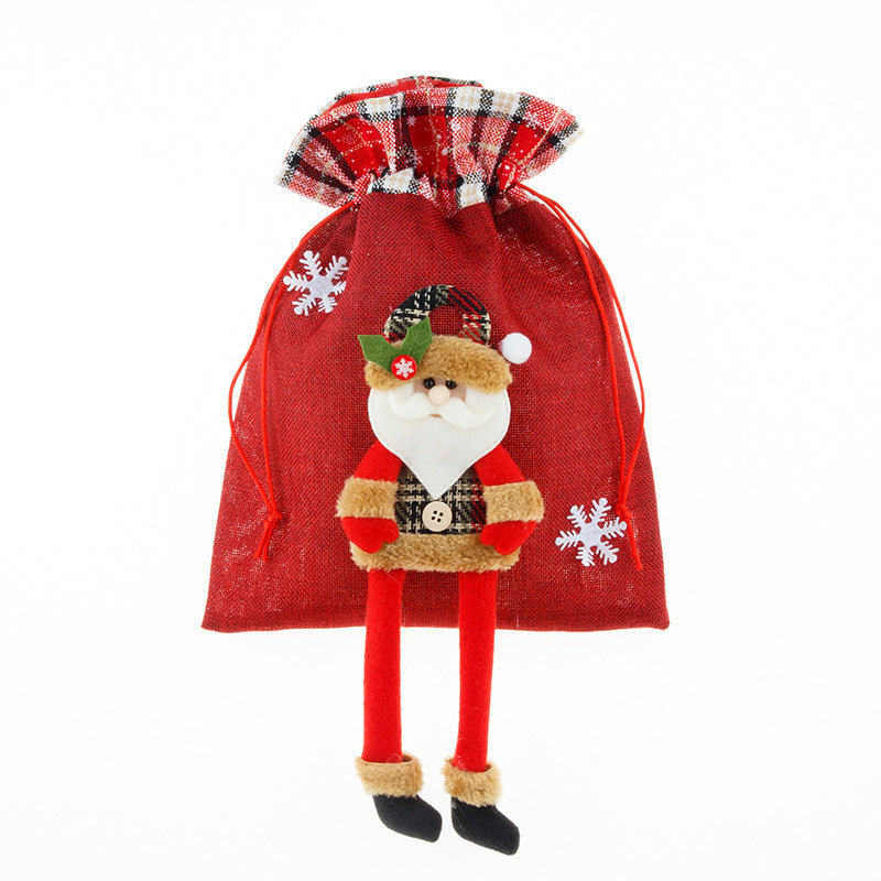 Christmas Gift Bag Reusable Holiday Candy Decor Pouch
