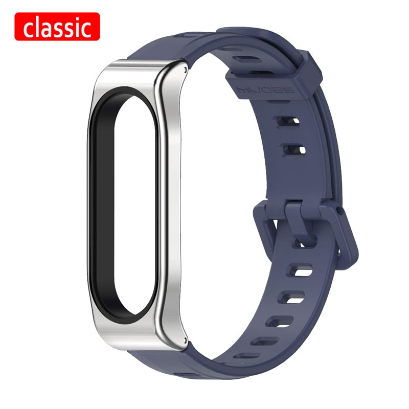 Xiaomi Mi Band 5 Strap With Metal Frame, Silicone Fit