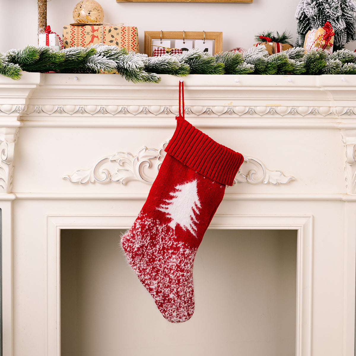Christmas Stockings Set of 4 for Festive Mantel Decor
