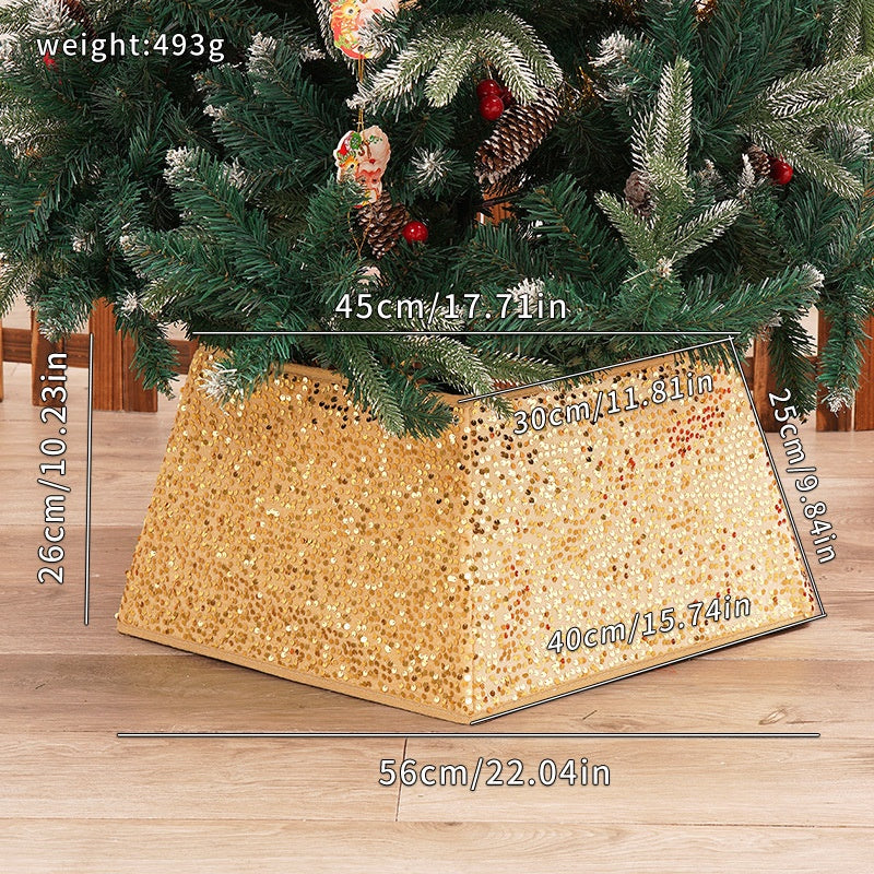 Sequin Christmas Tree Skirt for a Festive Tree Base