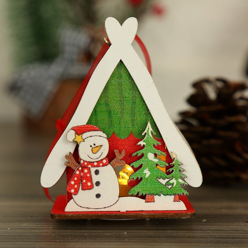 Christmas Wooden Houses With a Warm Cozy Built-In Glow