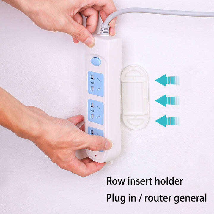 Punch-Free Wall Mount Power Strip Holder for Renters