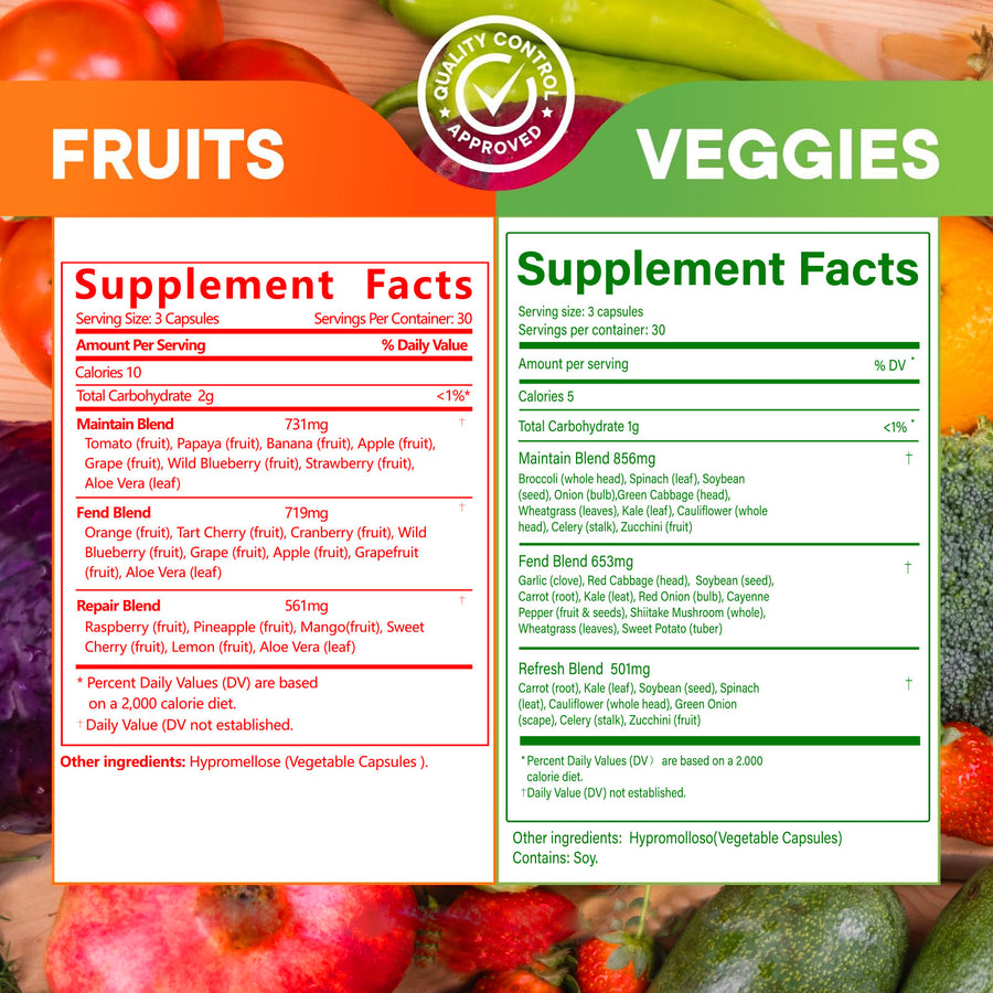 Fruit Vegetable Capsules — Whole Food Nutrition Made Simple