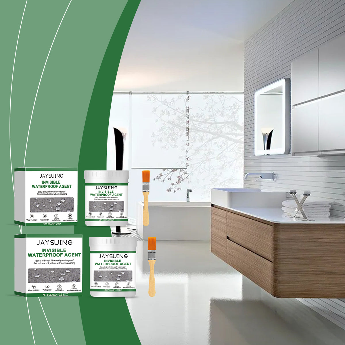 Transparent Waterproof Coating for Tile & Wall Leaks