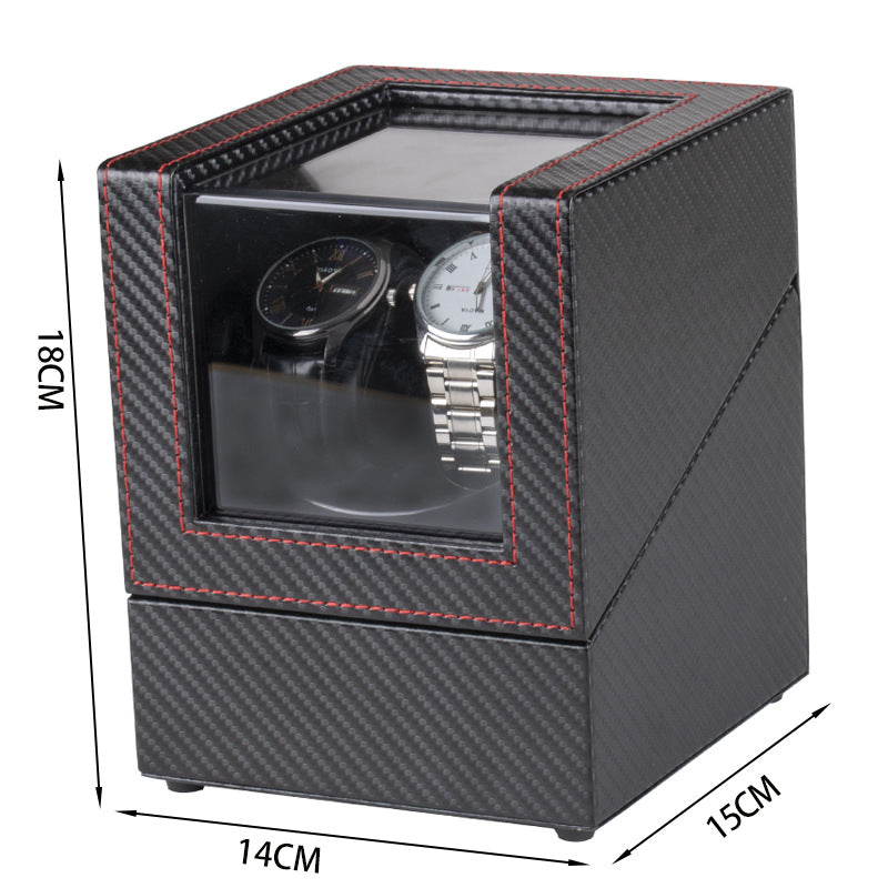 Quiet Automatic Watch Winder with Carbon Fiber Box