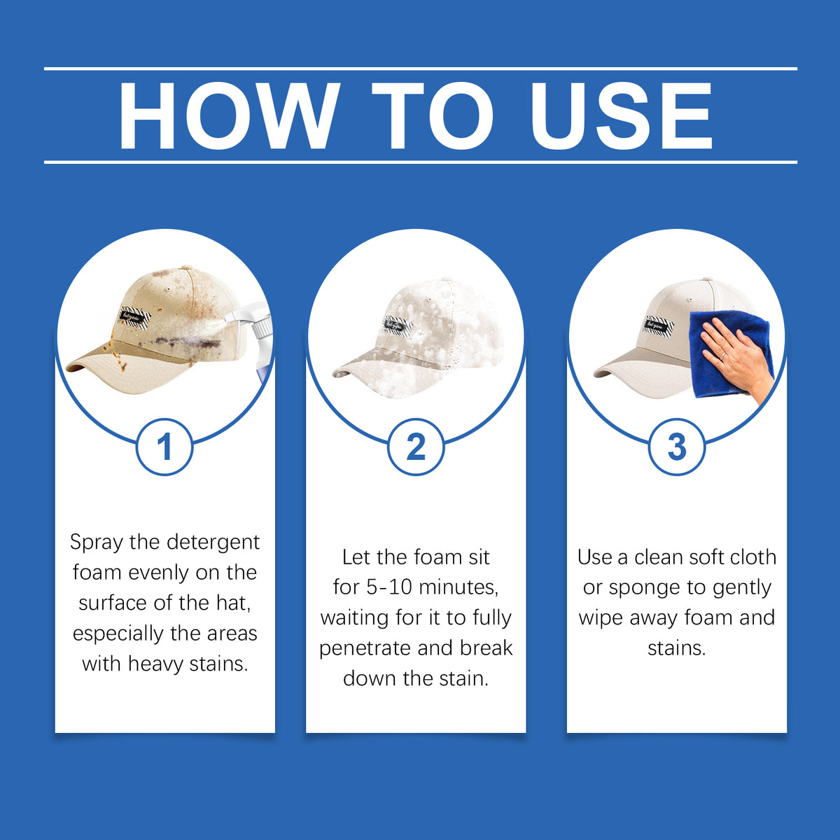 Hat Foam Cleaner for Quick, Gentle No-Wash Cleaning