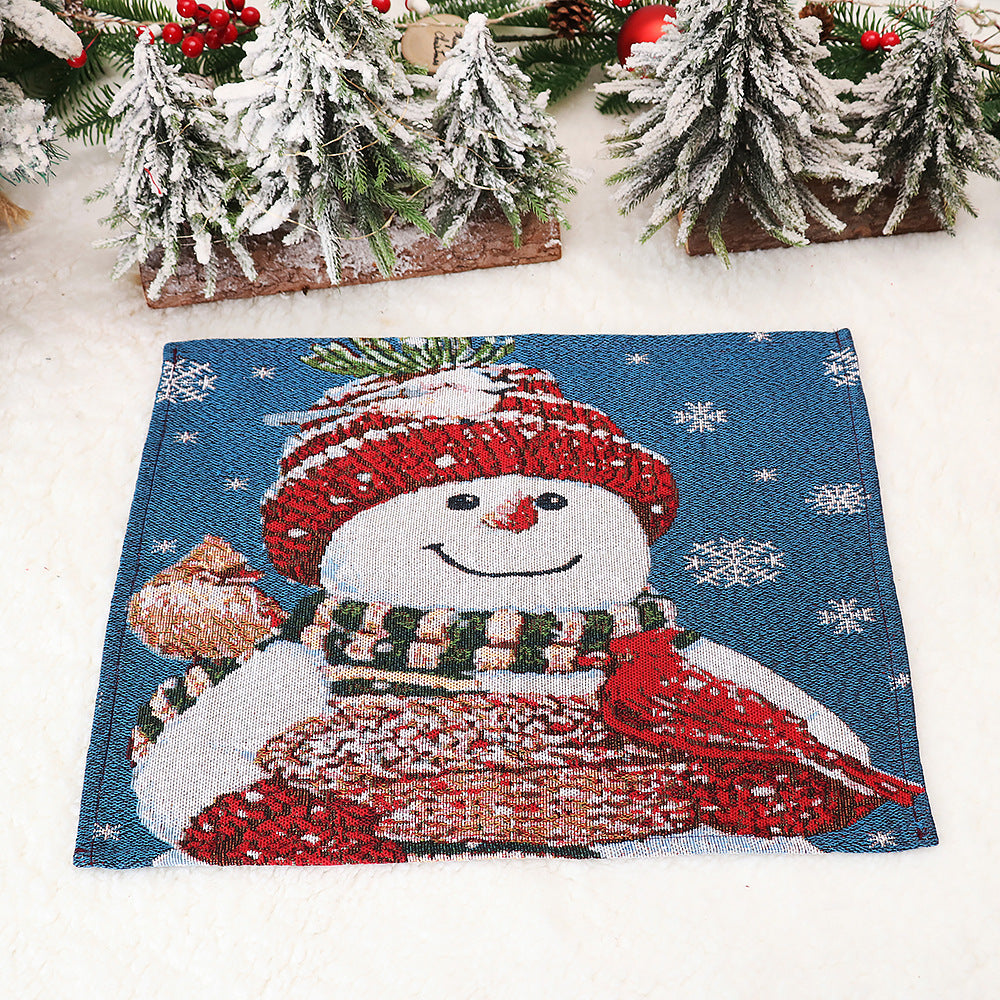 Knitted Christmas Placemat for Festive Table Decor
