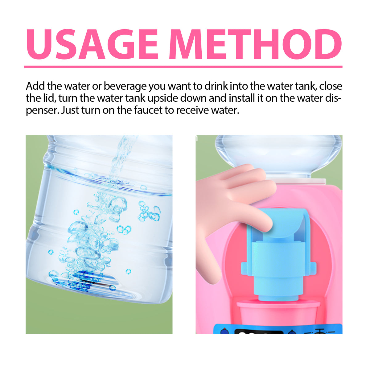 Kids Mini Water Dispenser Toy for Playful Hydration