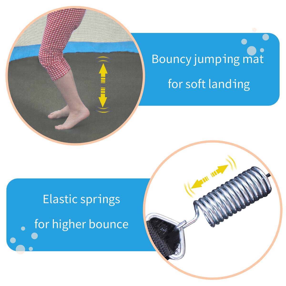 Toddler Trampoline with Safety Enclosure Net for Kids