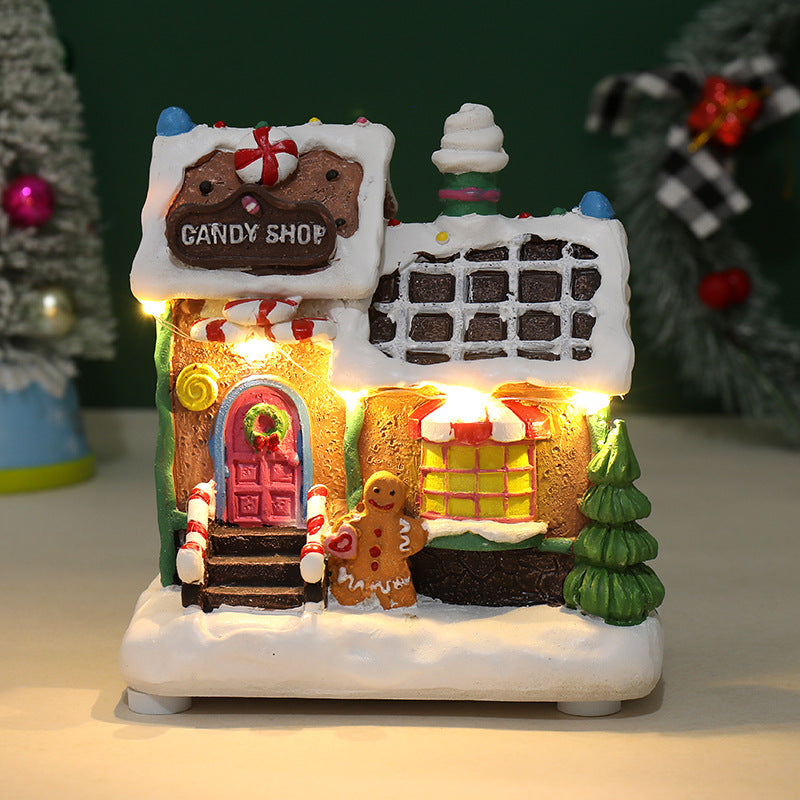 Glowing Gingerbread House Christmas Music Ornament