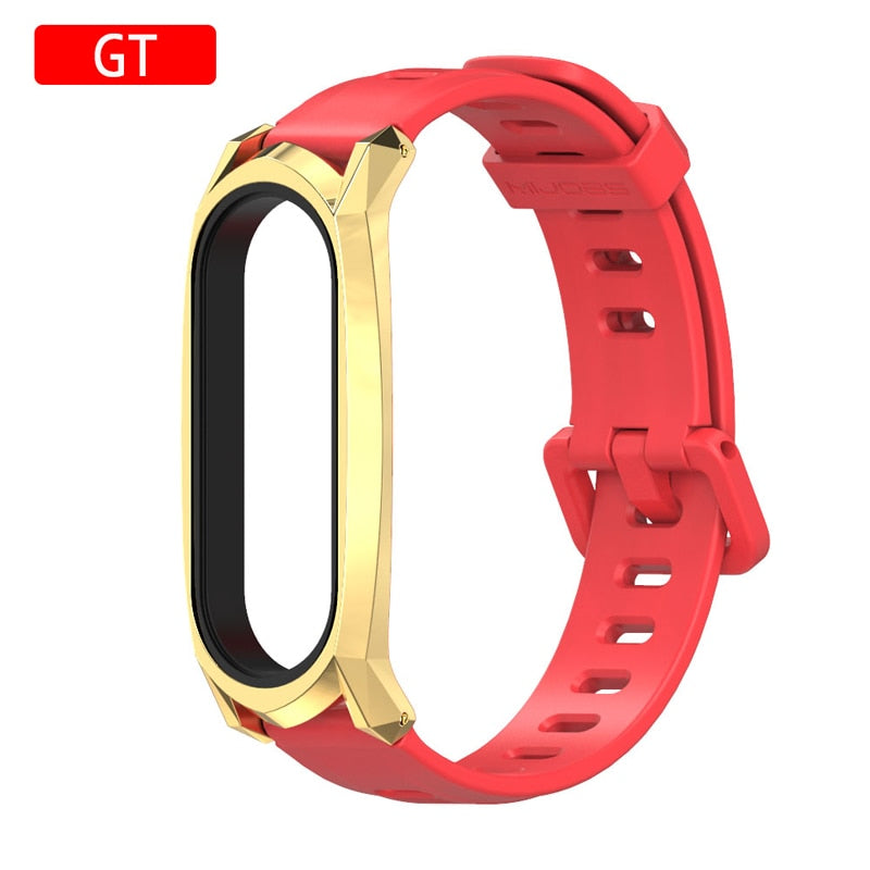 Xiaomi Mi Band 5 Strap With Metal Frame, Silicone Fit