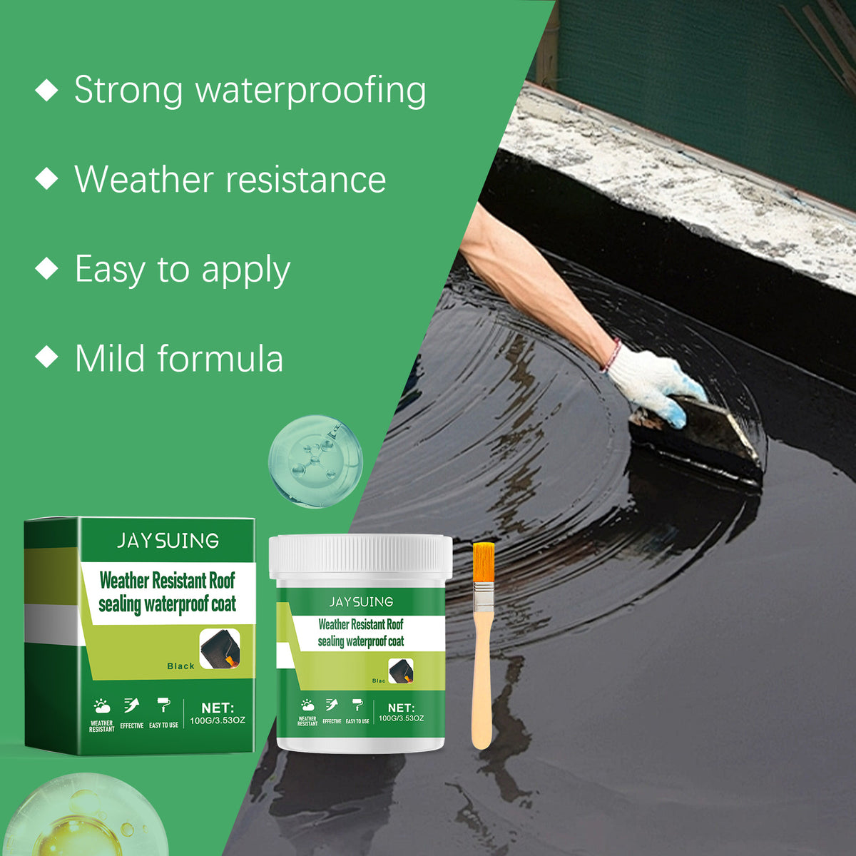 Roof Waterproofing Coating for Crack and Leak Repair