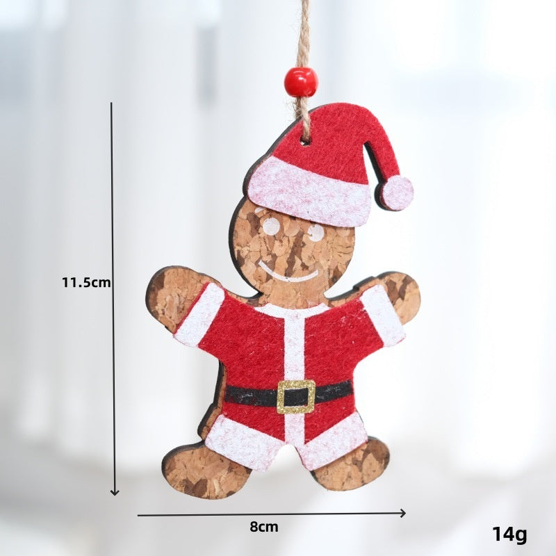 Rustic Wood Christmas Ornament Set of 4 Farmhouse Tree Decor