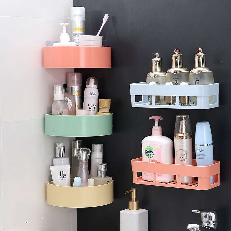 No-Drill Wall-Mounted Shower Caddy with Suction Cups