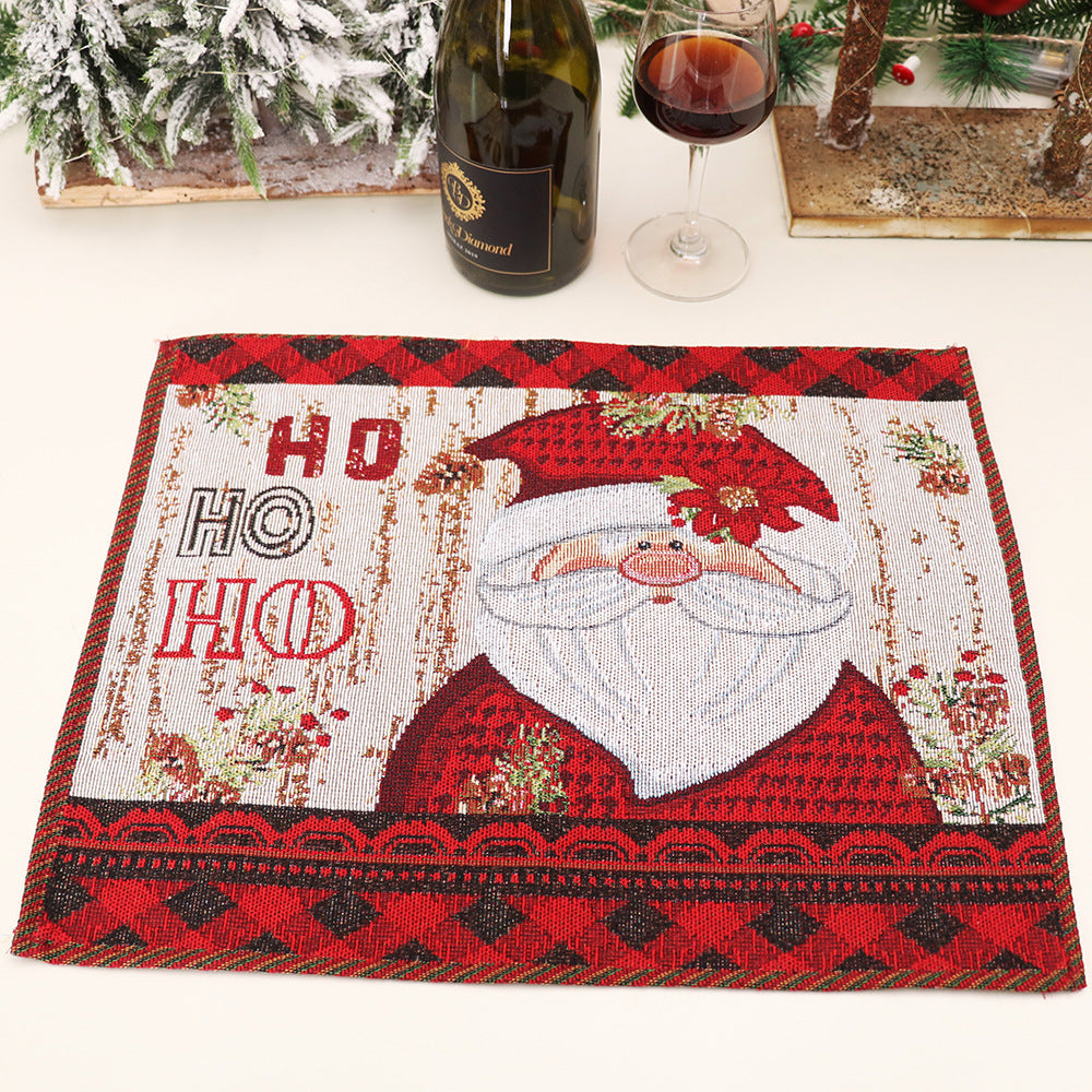 Knitted Christmas Placemat for Festive Table Decor